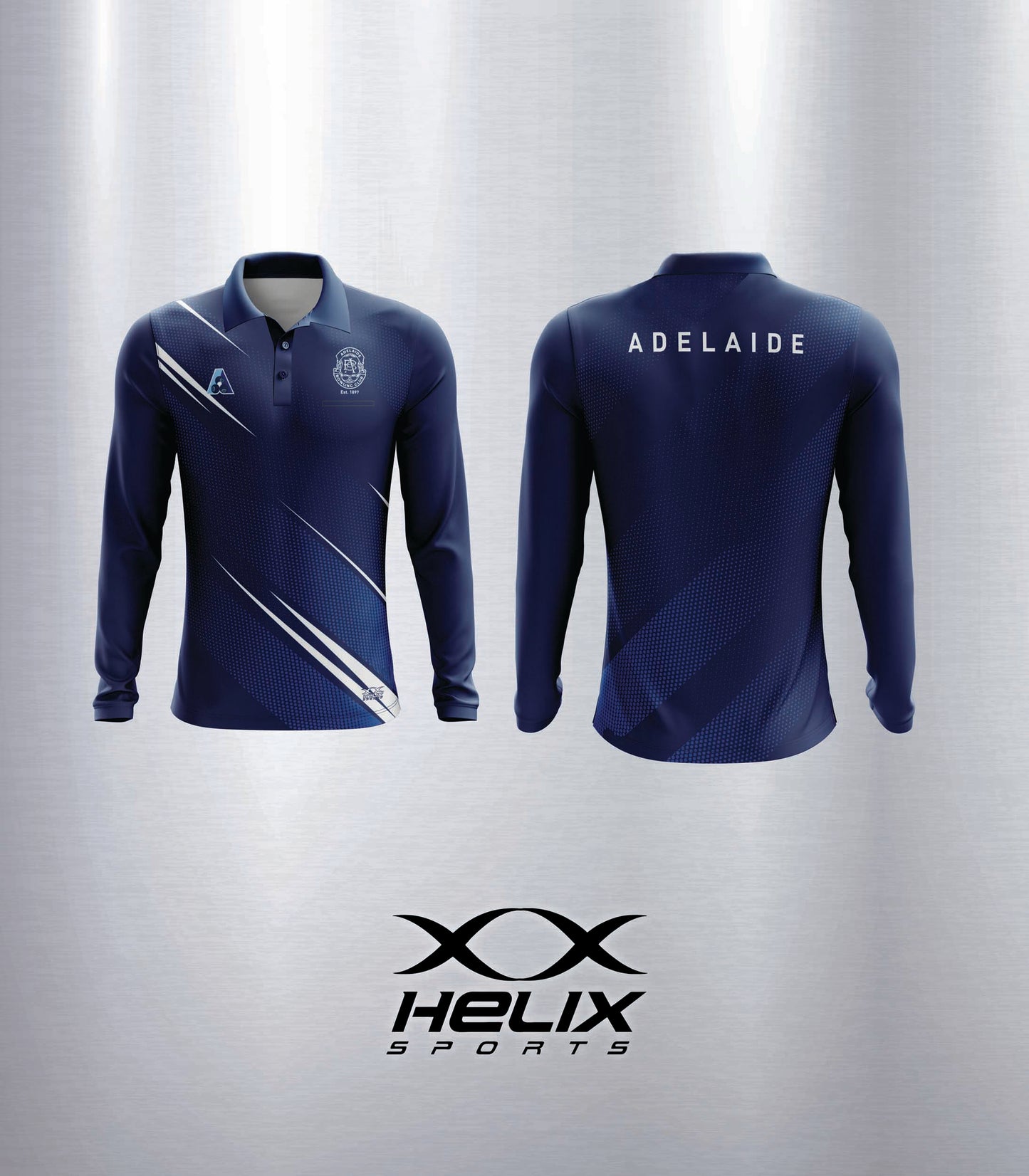 Adelaide Bowling Club - Mens Long Sleeve Polo