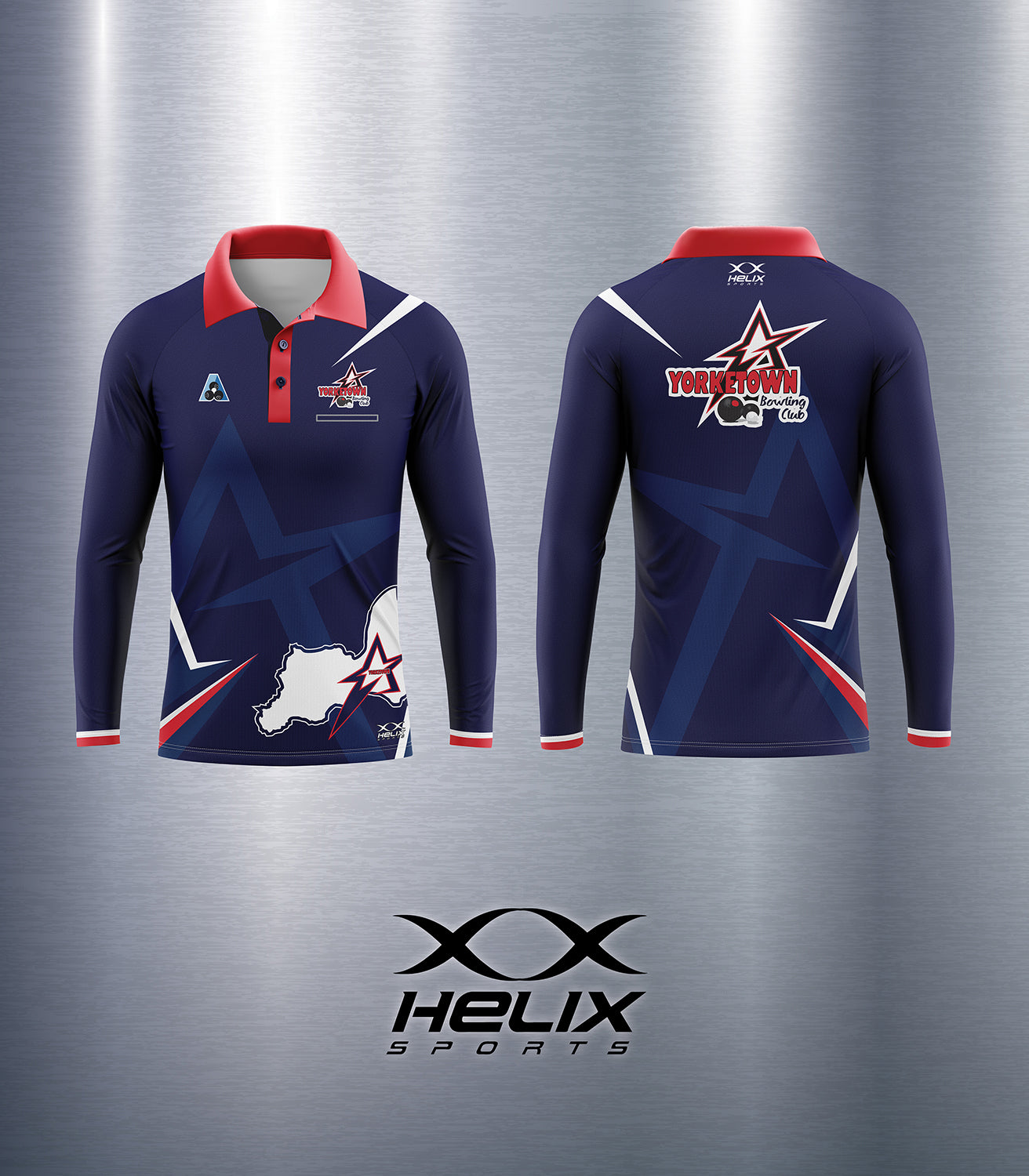 Yorketown Bowling Club - Men's Elite Shirt - Long Sleeve (Chest Pocket)