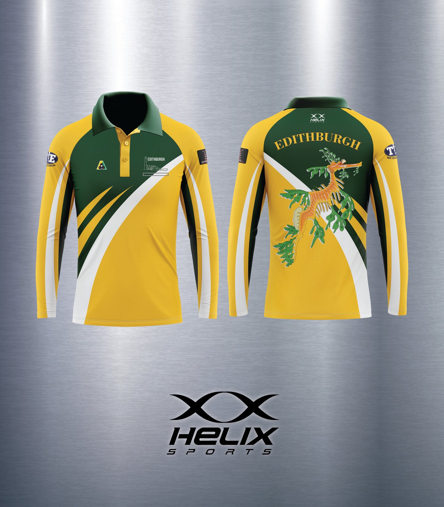 Edithburgh Bowling Club - Men's Playing Shirt - Long Sleeve (Chest Pocket)