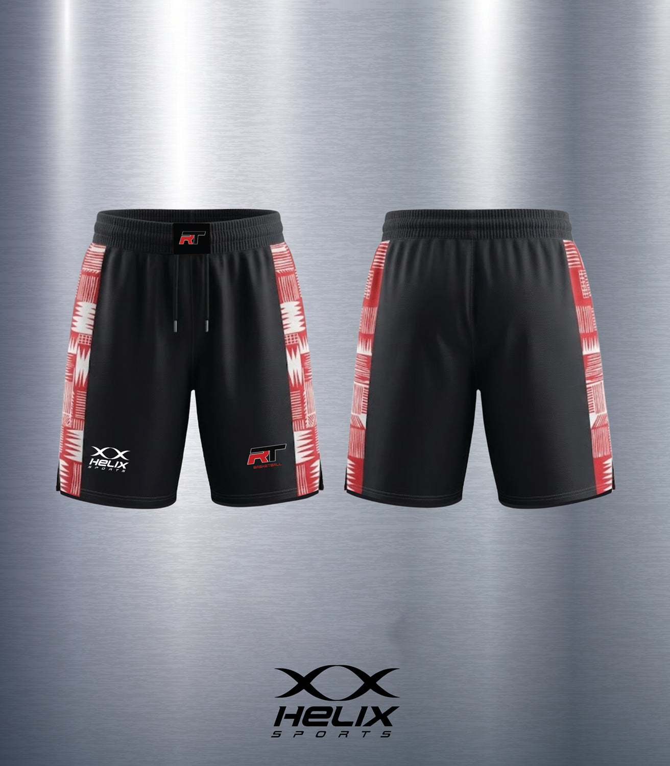 Rodman Basketball - Men's Playing Shorts - Red Side Panel