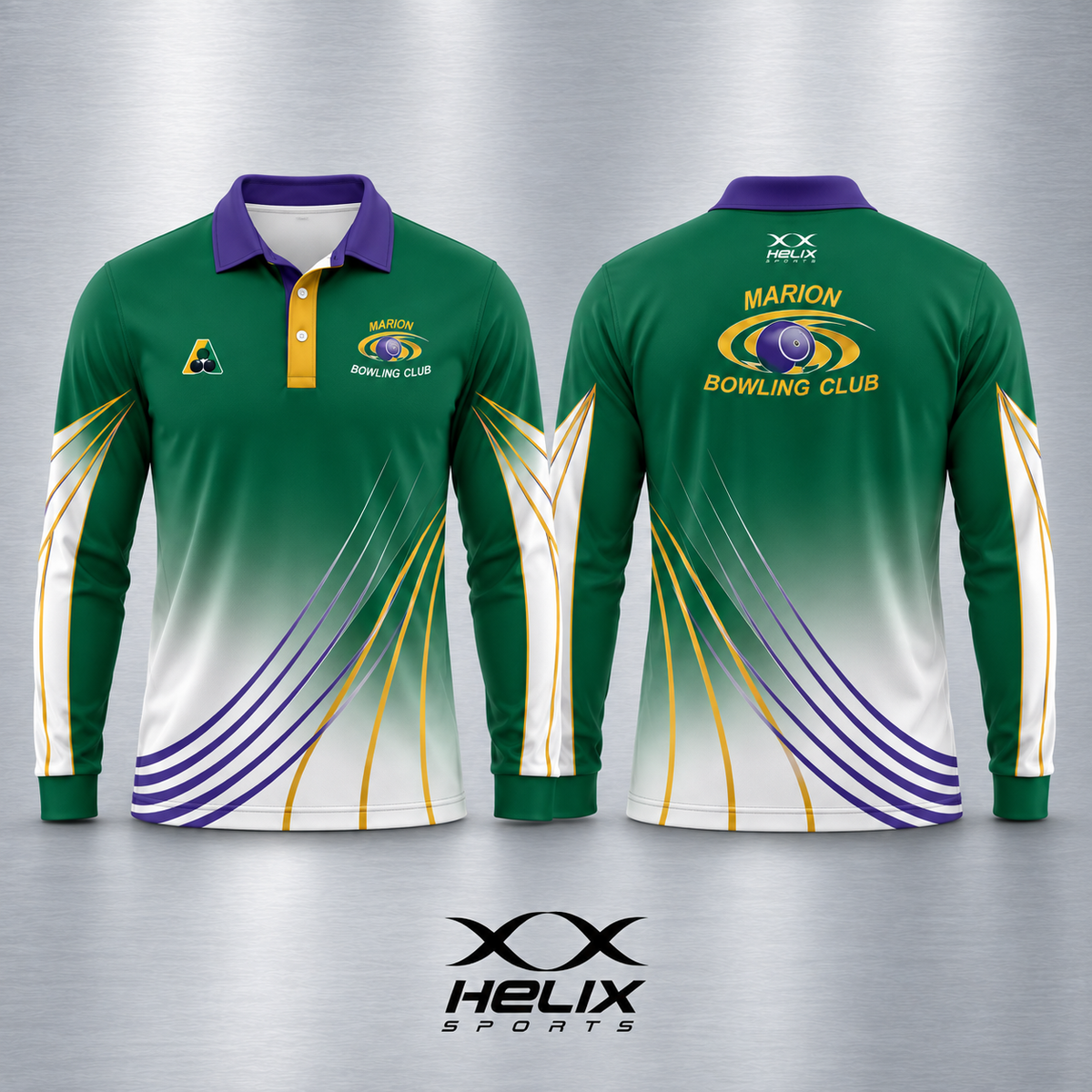 Marion Bowling Club - Men's Playing Pennant Shirt - Long Sleeve