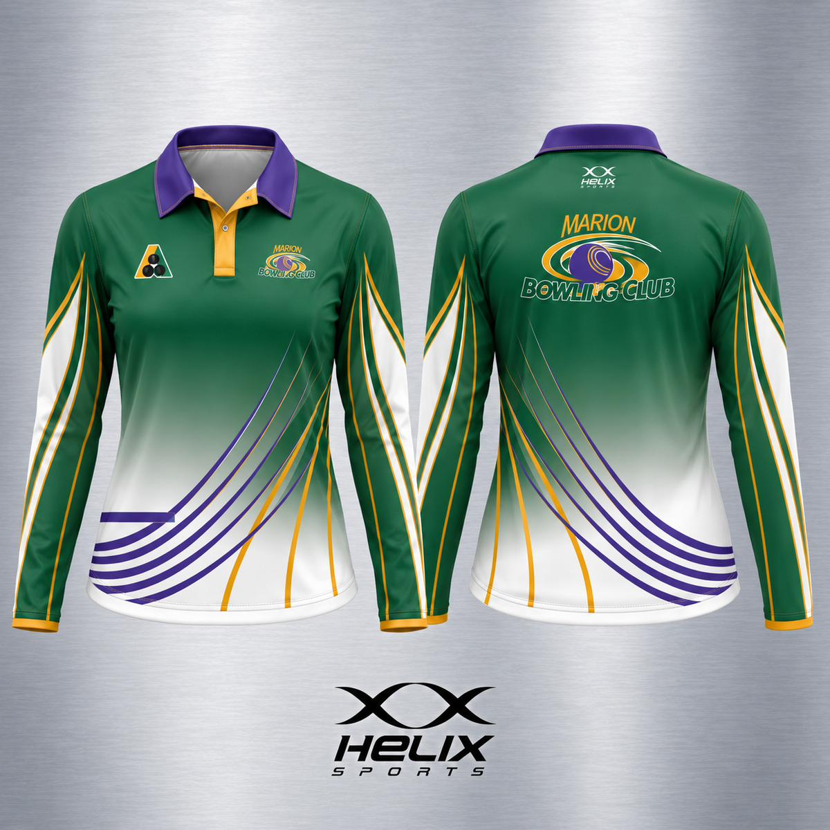 Marion Bowling Club - Women's Playing Pennant Shirt - Long Sleeve