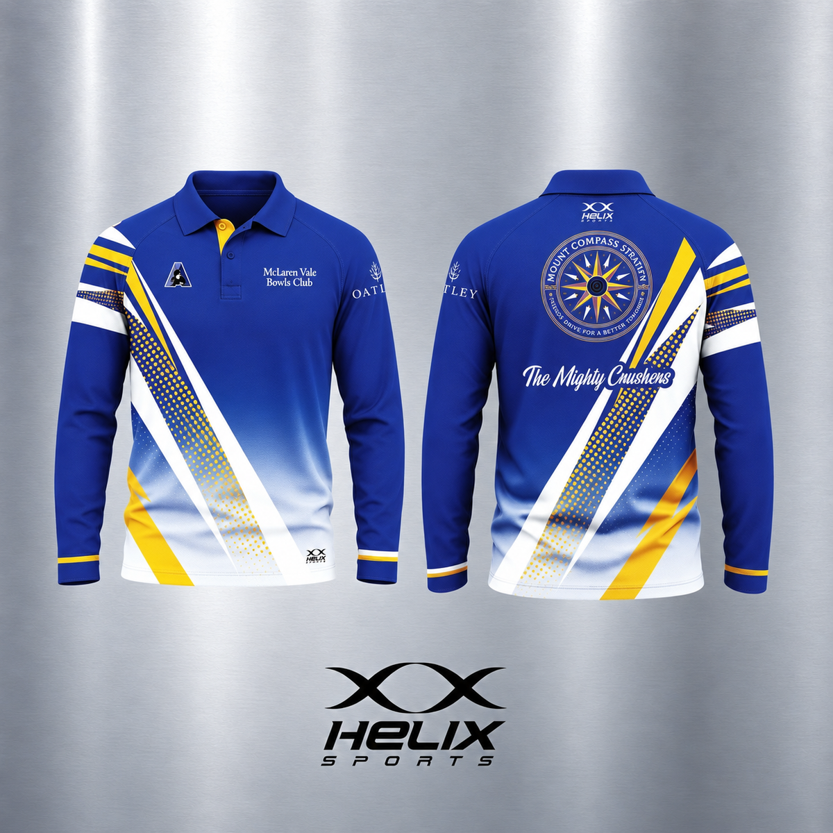McLaren Vale Bowls Club - Men's Long Sleeve Polo