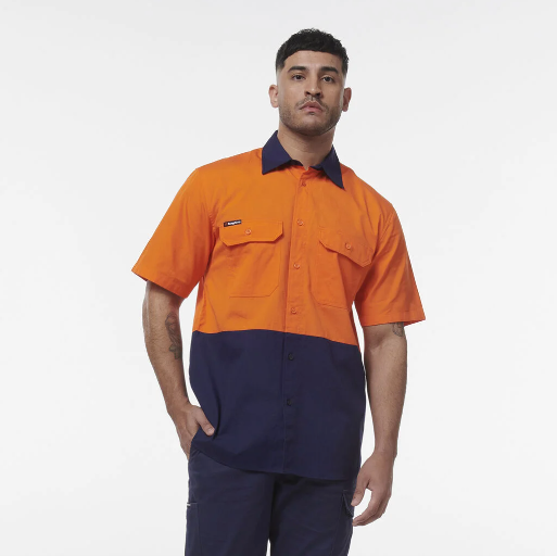 KingGee K54008 Workcool Vented Spliced Short Sleeve Shirt