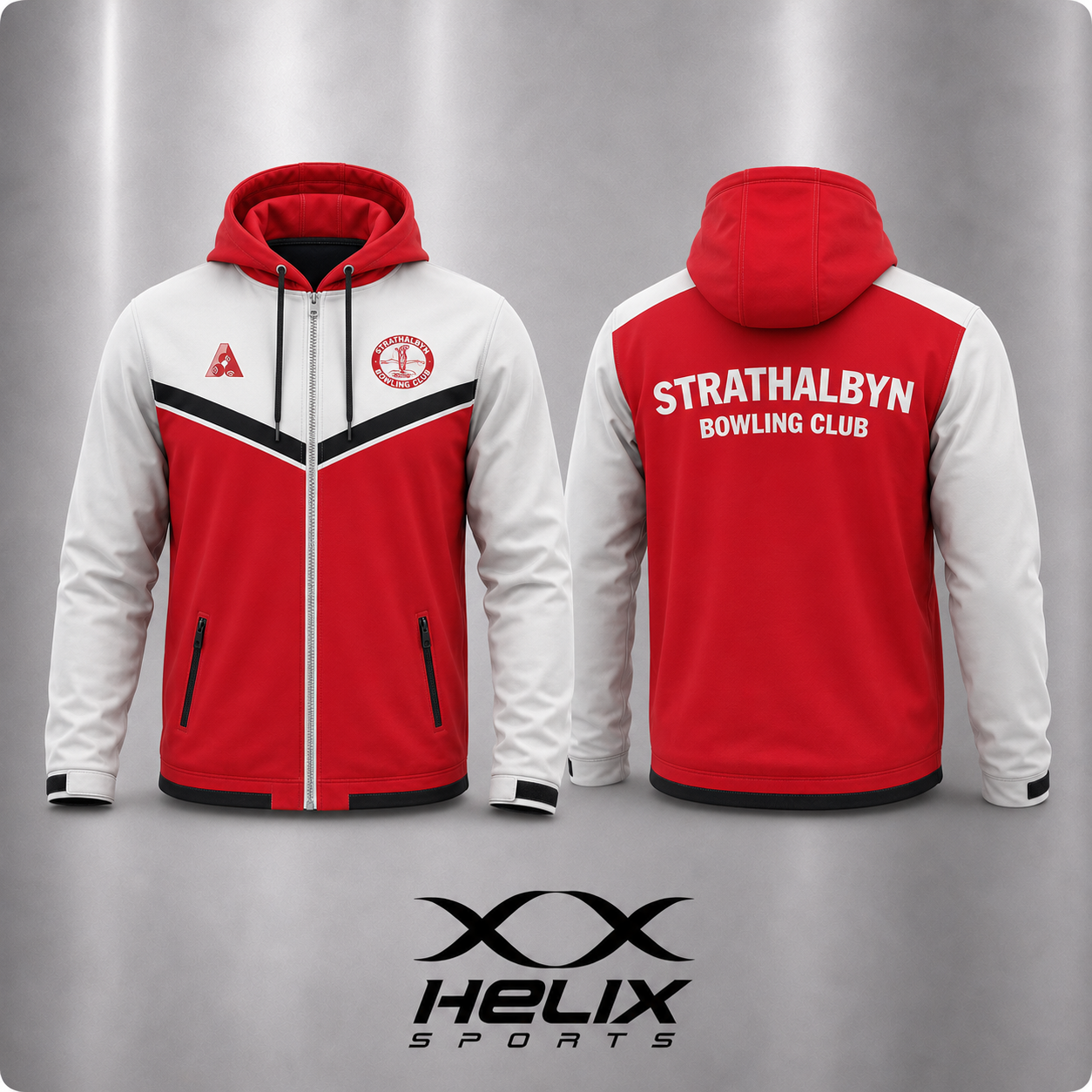 Strathalbyn Bowling Club - Rain Jacket with concealed hood - Unisex