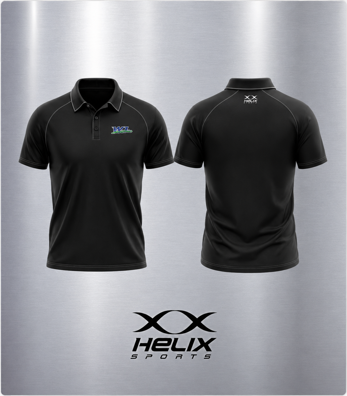 West Lakes Bowling Club - Black Club Short Sleeve Polo Shirt - Unisex