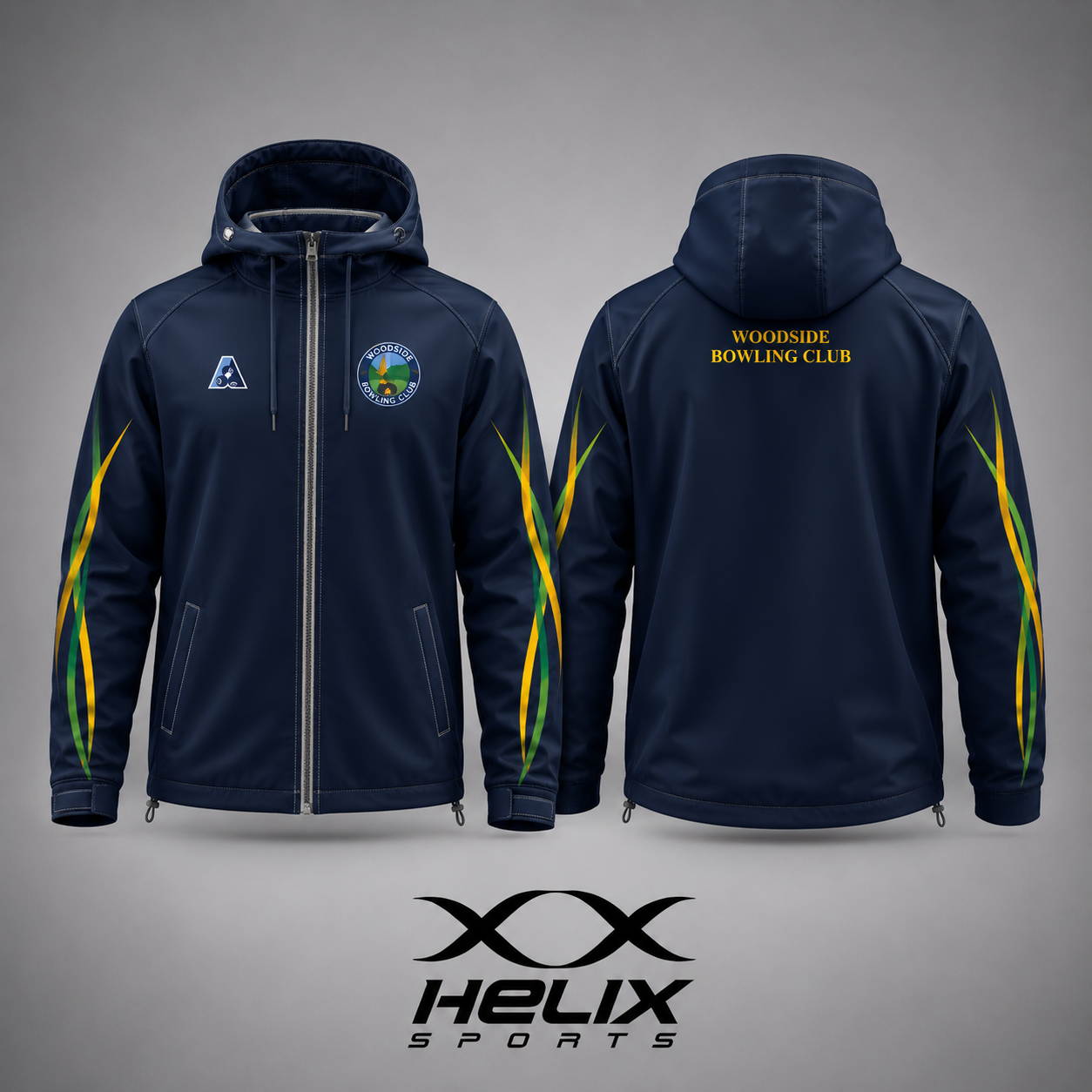 Woodside Bowling Club - Rain Jacket with concealed hood - Unisex