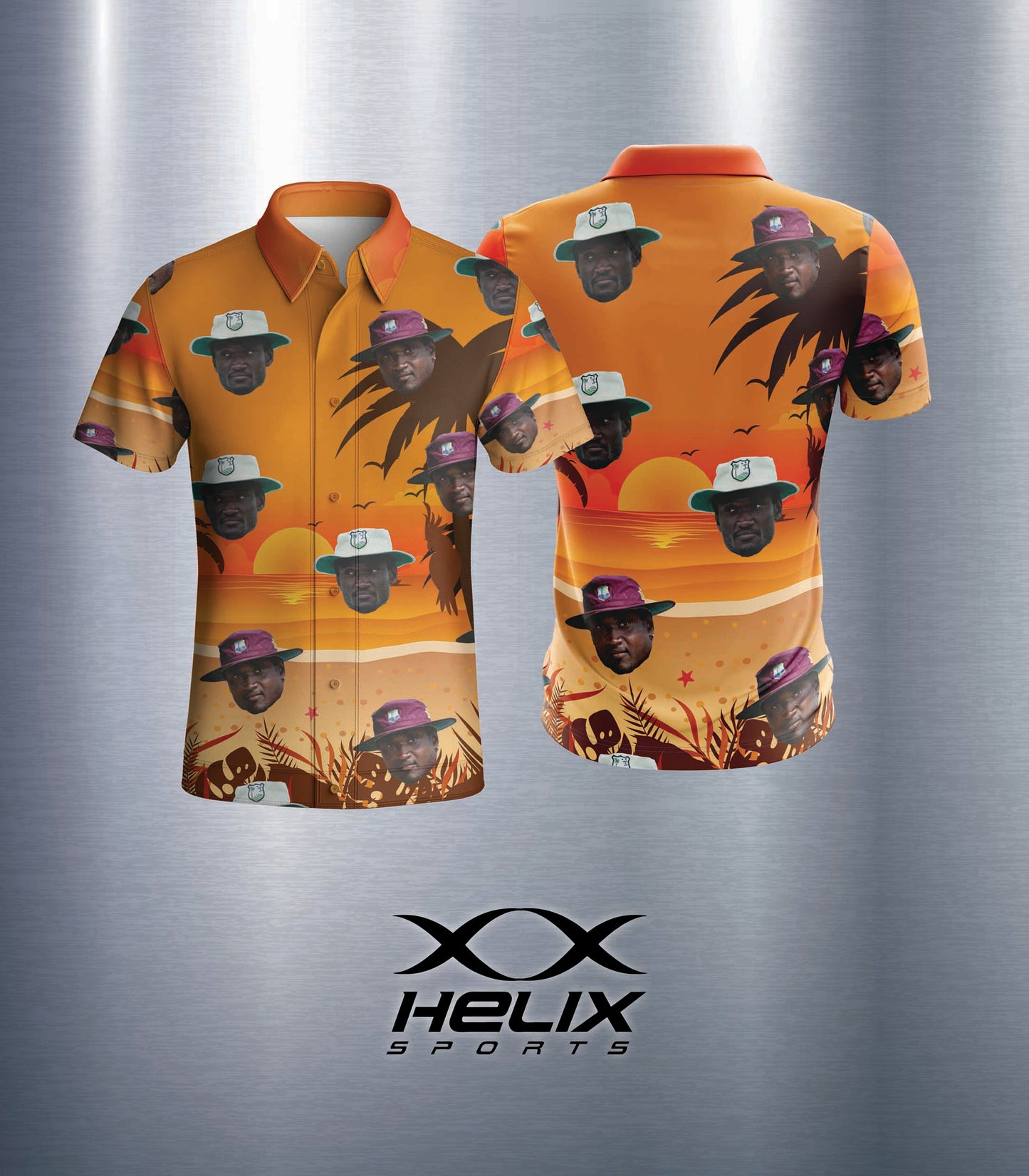 🏝️ "Hooper’s Caribbean Cool" 🏝️- Button up Shirt