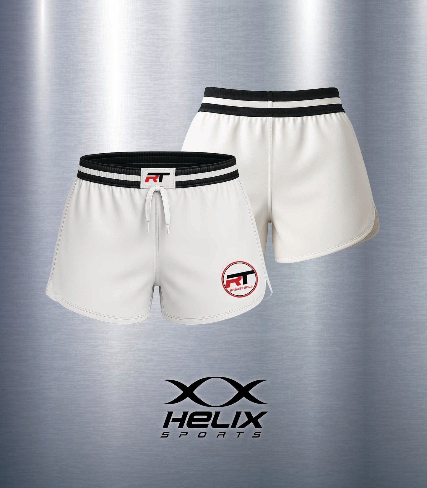 Rodman Basketball - White Casual Shorts with zips - Men