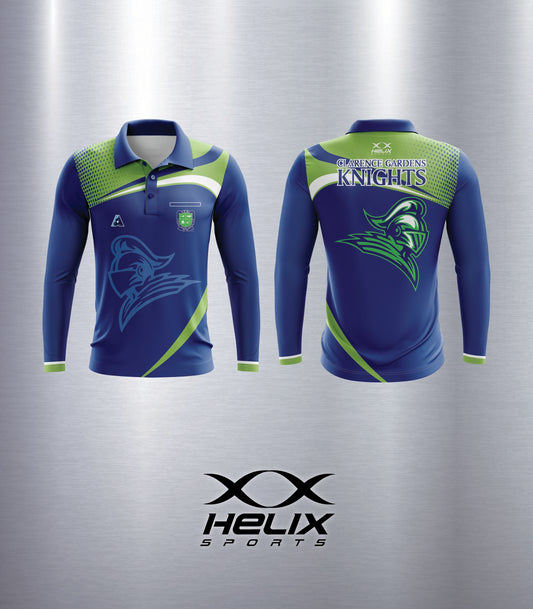Clarence Gardens Bowls Club -  Men's Long Sleeve Polo