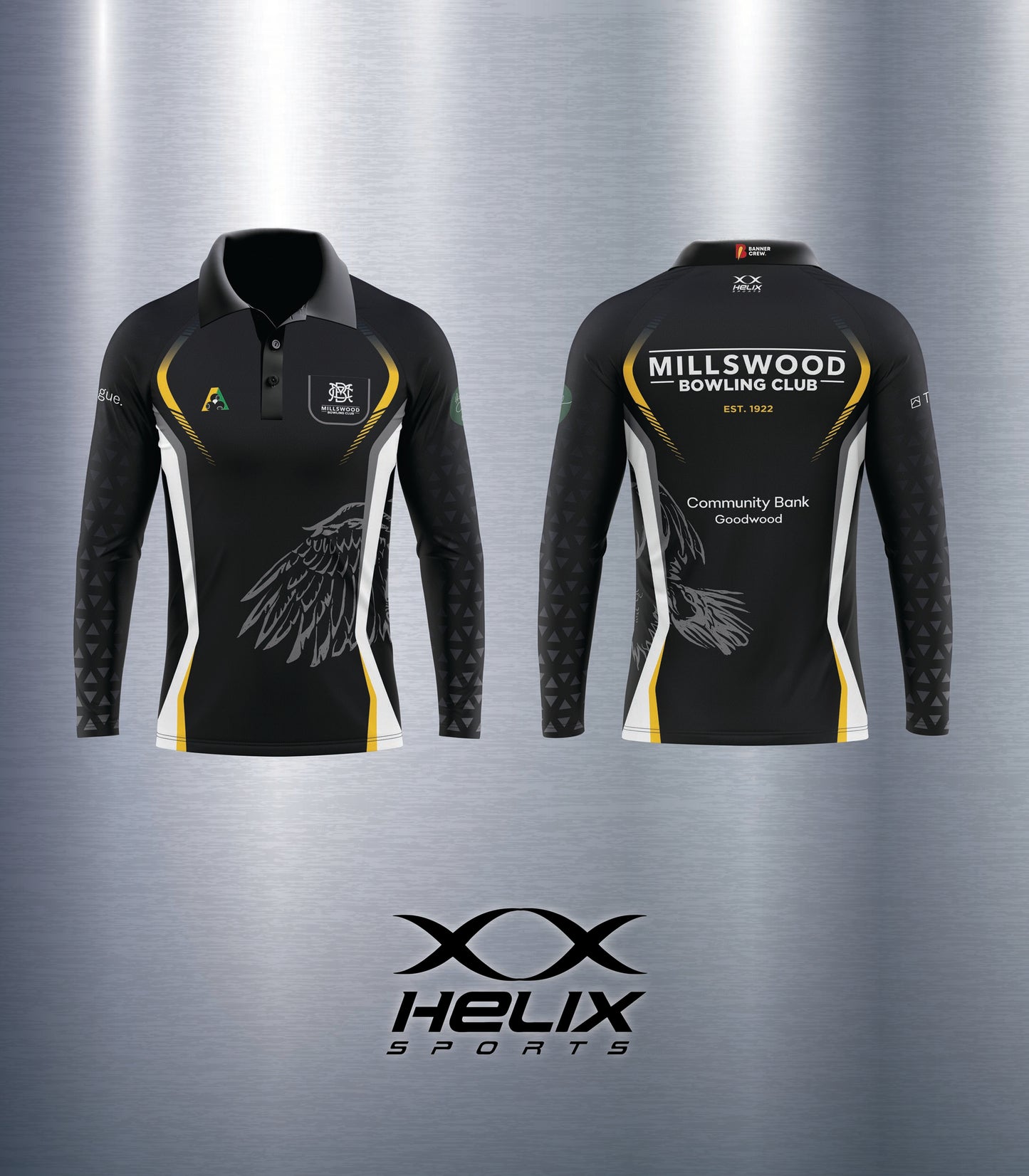 Millswood Bowling Club - Men's Long Sleeve Playing Shirt