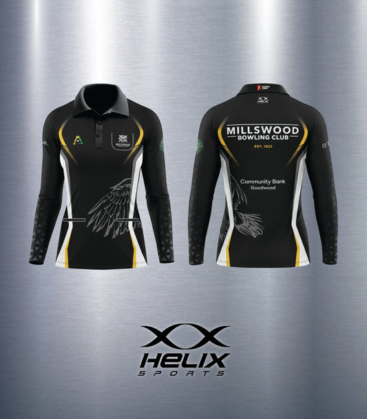 Millswood Bowling Club - Womens Elite Shirt Long Sleeve