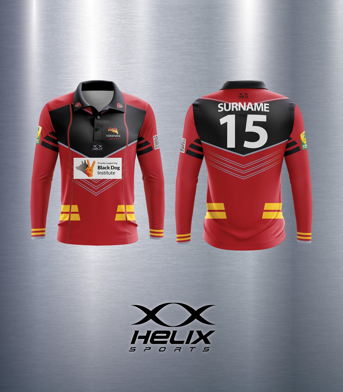 SAVCA Masters Over 40's - Mens Long Sleeve Playing Shirt