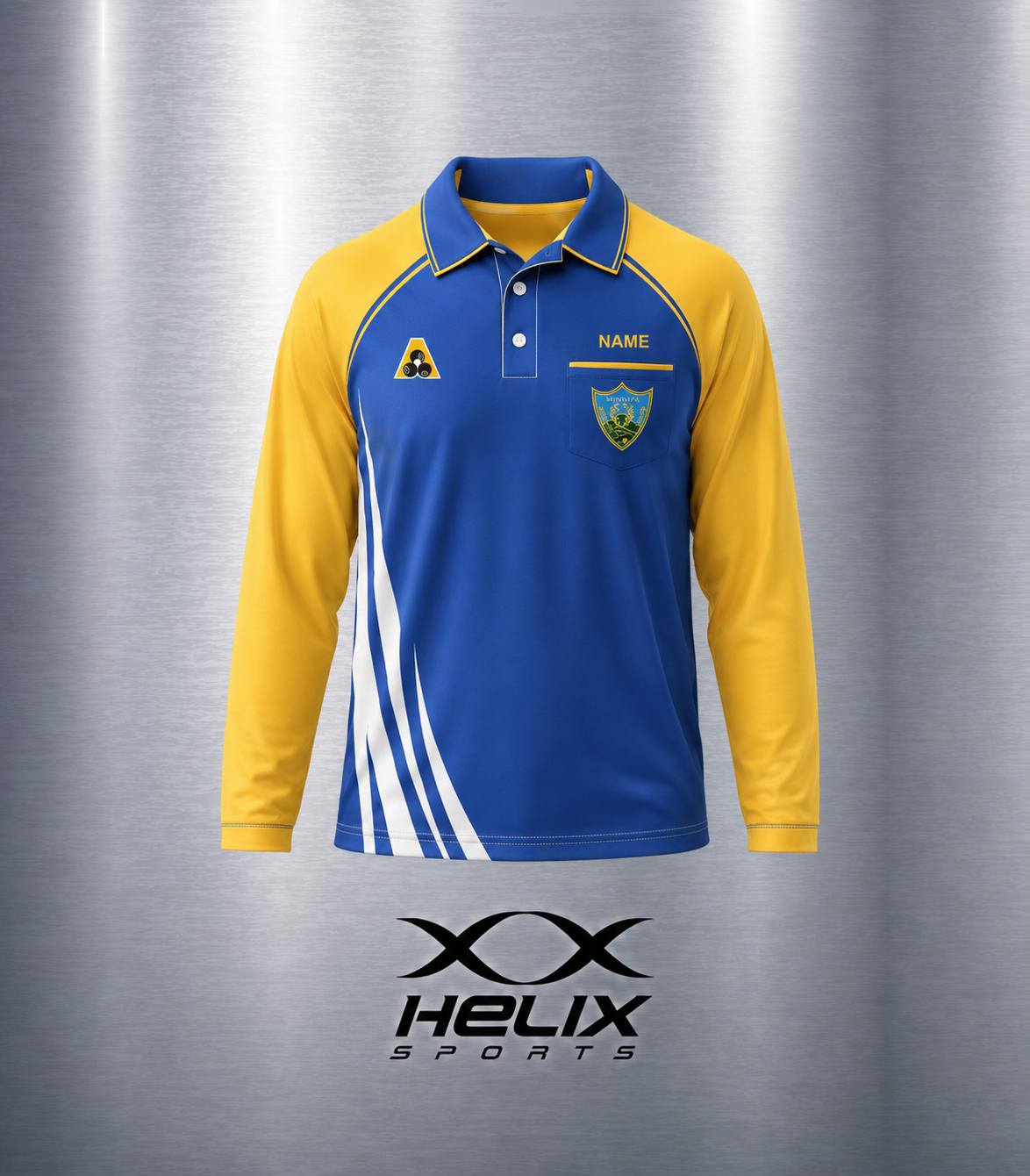 Minnipa Bowling Club - Men's Playing Shirt with name - Long Sleeve (Chest Pocket)