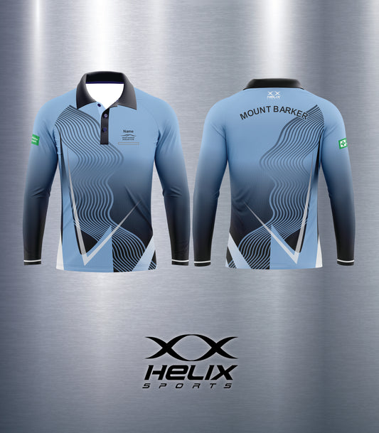 Mount Barker Bowling Club - Men's Playing Shirt - Long Sleeve (Chest Pocket)