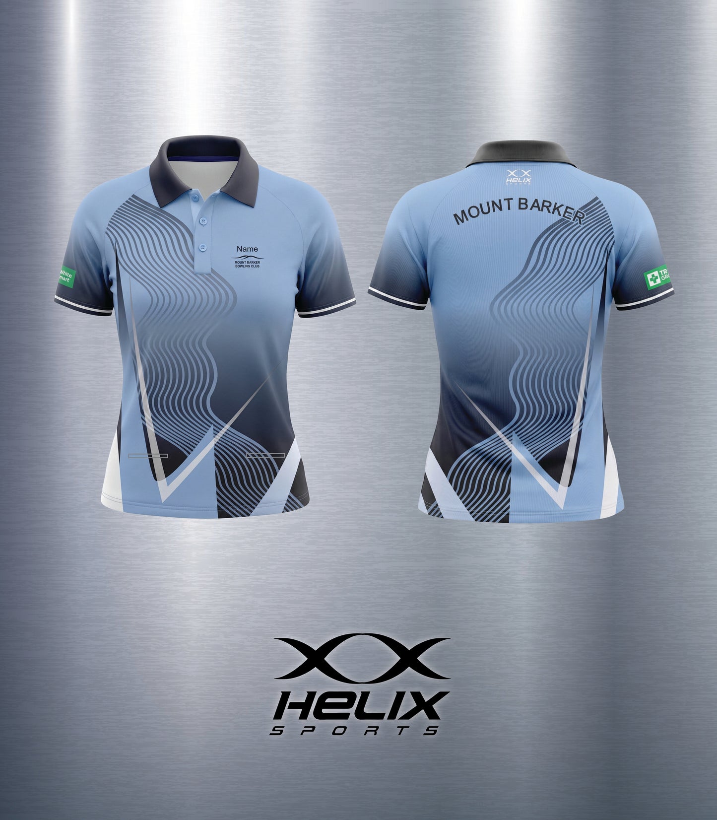 Mount Barker Bowling Club - Women's Playing Shirt - Short Sleeve (Two Front Pockets)
