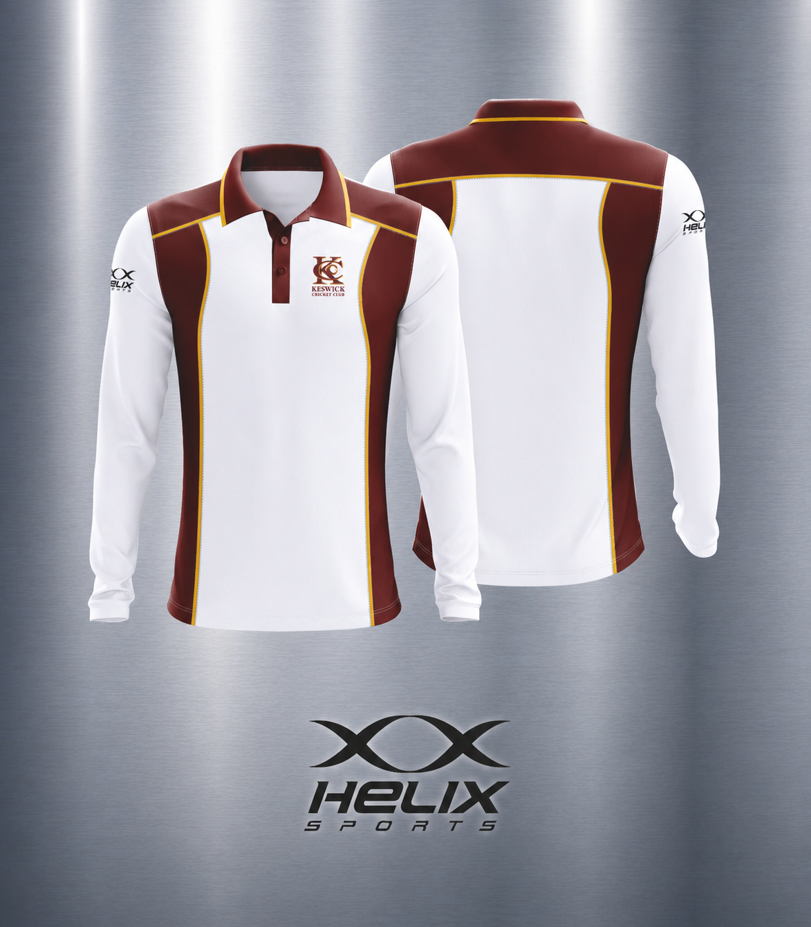 Keswick CC - White Playing Shirt - Long Sleeve - Senior Men
