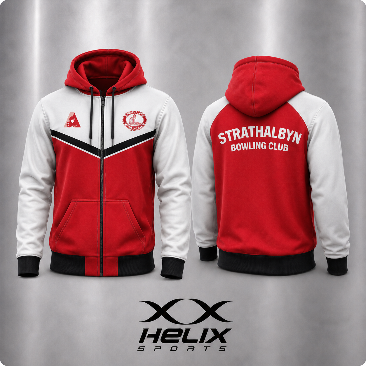 Strathalbyn Bowling Club - Hoodie with full front zip - Unisex