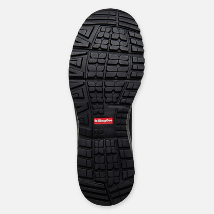 KingGee K26525 Mens Vapour Hybrid Slip Resistant Safety Toe Shoes - Black/Grey