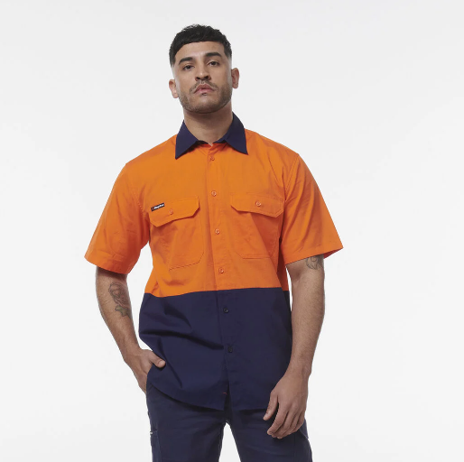 KingGee K54008 Workcool Vented Spliced Short Sleeve Shirt
