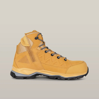 Hard Yakka Y60280 Atomic Hybrid Lace Up & Side Zip Safety Boot - Wheat