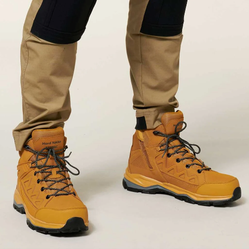 Hard Yakka Y60280 Atomic Hybrid Lace Up & Side Zip Safety Boot - Wheat