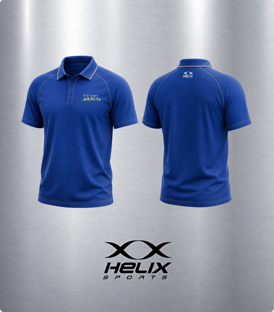 West Lakes Bowling Club - Blue Club Short Sleeve Polo Shirt - Unisex