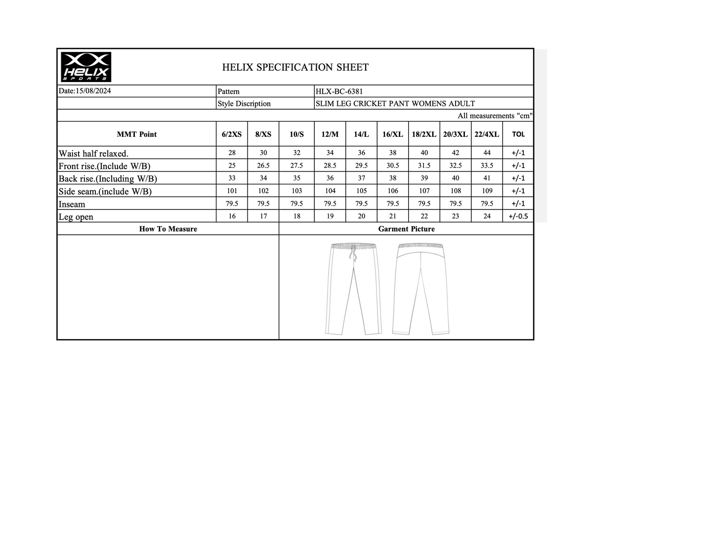 PINT CC - Womens One Day/T20 Playing Pants