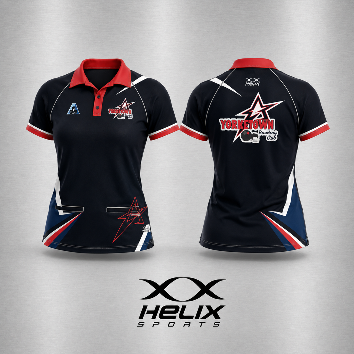 Yorketown Bowling Club - Women's Playing Shirt Alternative - Short Sleeve (Two Pockets)