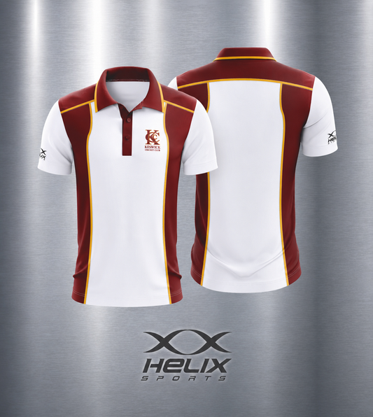 Keswick CC - White Playing Shirt - Short Sleeve - Juniors